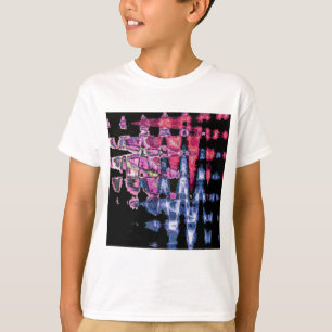 Schattigee Paarse Asgrijs en Zwarte Waterverven T-shirt