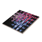  Schattigee Paarse Asgrijs en Zwarte Waterverven Tegeltje (Zijkant)