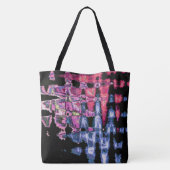  Schattigee Paarse Asgrijs en Zwarte Waterverven Tote Bag (Achterkant)