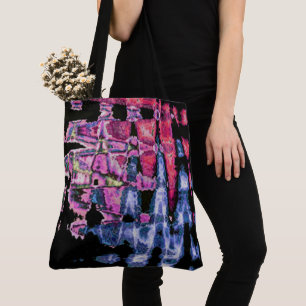  Schattigee Paarse Asgrijs en Zwarte Waterverven Tote Bag