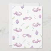 Schattigee Paarse Axolotl-verjaardagsuitnodiging Kaart (Achterkant)