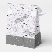 Schattigee Paarse Baby Bats Halloween & Herfst Bedankdoosjes (Achterkant)