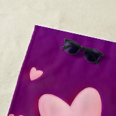 Schattigee Paarse Ballerina Eenhoorn Strandlaken (In situ)