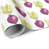 Schattigee Paarse biet Waterverf Vegan Cadeaupapier (Rol Hoek)