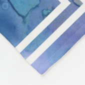 Schattigee Paarse Blauwe Waterverf Gepersonaliseer Fleece Deken (Hoek)