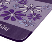 Schattigee Paarse Bloem Doodle Familienaam Snijplank (Hoek)