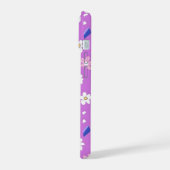 Schattigee Paarse bloem iPhone 15 Case (Linkerkant)