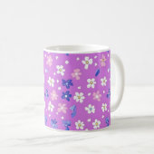 Schattigee Paarse bloem Koffiemok (Voorkant rechts)