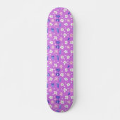 Schattigee Paarse bloem Persoonlijk Skateboard (Voorkant)