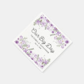 Schattigee Paarse Bloemen Aangepaste bericht Bruil Servet (Hoek)