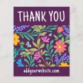 Schattigee Paarse bloemen Bedankt voor uw bestelli (Voorkant)