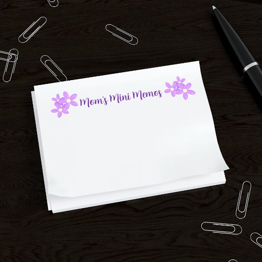 Schattigee Paarse Bloemen Mama's White Post Het No Post-it® Notes