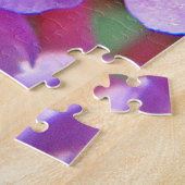 Schattigee paarse bloemetjes legpuzzel (Zijkant)