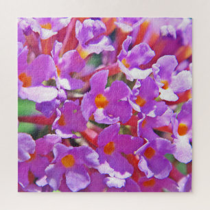 Schattigee paarse bloemetjes legpuzzel