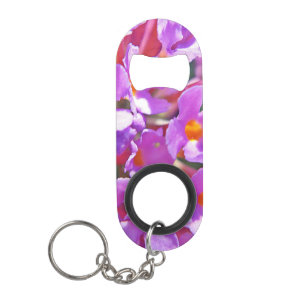 Schattigee paarse bloemetjes mini flessenopener