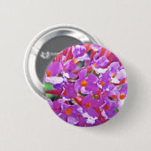 Schattigee paarse bloemetjes ronde button 5,7 cm (Voorkant /achterkant)