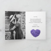 Schattigee Paarse bloemfoto Happy Moederdag Kaart (Binnen)