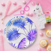 Schattigee paarse bloempapier borden papieren bordje (Feest)