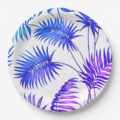 Schattigee paarse bloempapier borden papieren bordje (Voorkant)