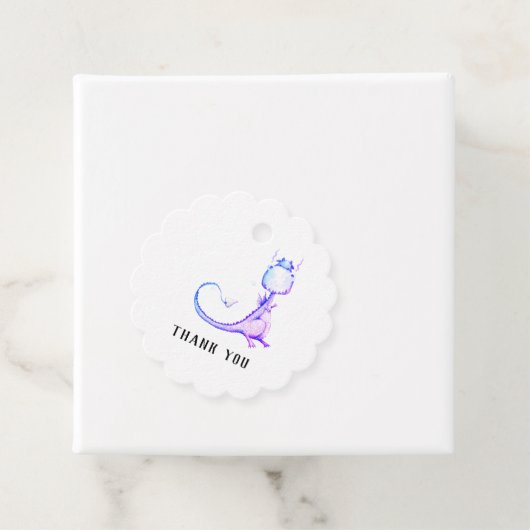 * Schattigee Paarse Blue Dragon Baby shower dank u Bedankjes Labels (In situ)