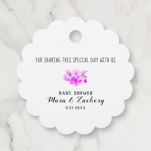 * Schattigee Paarse Blue Dragon Baby shower dank u Bedankjes Labels (Achterkant)