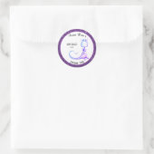* Schattigee Paarse Blue Dragon Baby shower dank u Ronde Sticker (Tas)