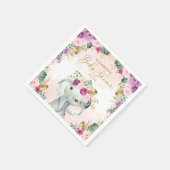 Schattigee Paarse Blush Tropical Elephant Baby sho Servet (Hoek)