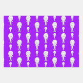 Schattigee Paarse Boo Ghost Halloween Trick or tre Inpakpapier Vel (Voorkant 2)