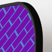 Schattigee Paarse Brick Pattern Pro Pickleball Pad Paddle (Links Detail)