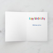 Schattigee Paarse Dinosaur Dinomite Valentijnsdag Kaart (Binnen)