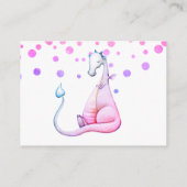 *~* Schattigee Paarse - Dragon Baby shower Luier R Informatiekaartje (Achterkant)