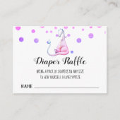 *~* Schattigee Paarse - Dragon Baby shower Luier R Informatiekaartje (Voorkant)