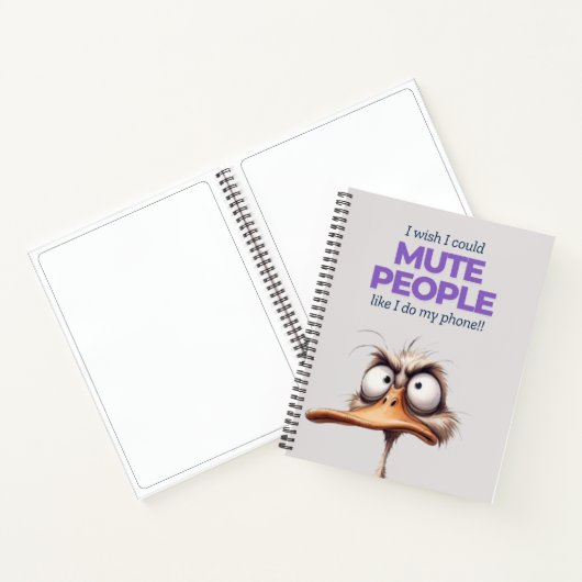 Schattigee Paarse eendenspiraal Notitieboek (Binnen)