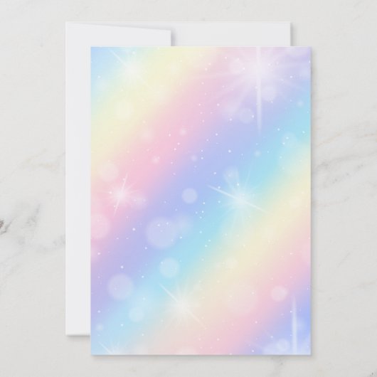 Schattigee Paarse Eenhoorn Alle leeftijden Kindere Kaart (Achterkant)