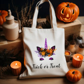 Schattigee Paarse Eenhoorn Halloween Trick or trea Tote Bag