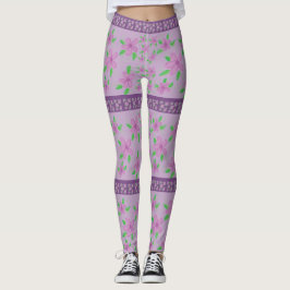 Schattigee paarse en mauve leggings