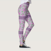 Schattigee paarse en mauve leggings (Rechts)
