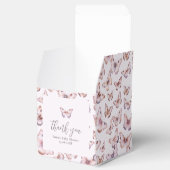 Schattigee Paarse en roze vlinder Baby shower Bedankdoosjes (Geopend)