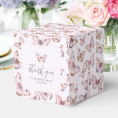Schattigee Paarse en roze vlinder Baby shower Bedankdoosjes