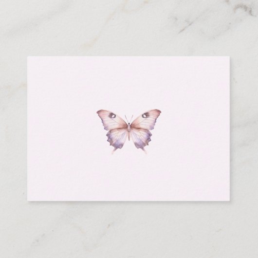 Schattigee Paarse en Roze Vlinderboeken voor Baby Informatiekaartje (Achterkant)