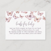 Schattigee Paarse en Roze Vlinderboeken voor Baby Informatiekaartje (Voorkant)