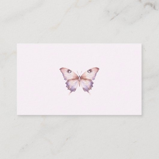 Schattigee Paarse en roze vlinderdouche Informatiekaartje (Achterkant)