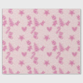 Schattigee Paarse en witte Cookie Roze Kerstmis Cadeaupapier (Vlak)