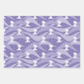 Schattigee Paarse Fox Beer Voeg naam toe Christmas Inpakpapier Vel (Voorkant 3)