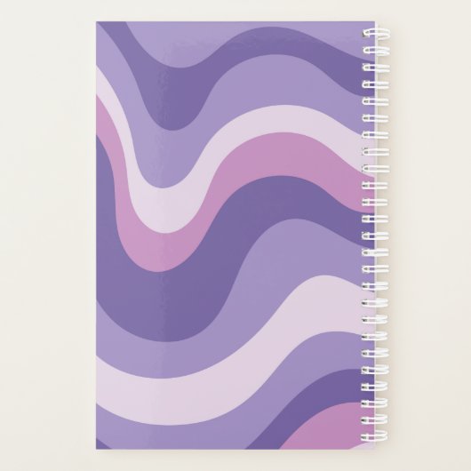 Schattigee Paarse gepersonaliseerde retro docent Planner (Achterkant)