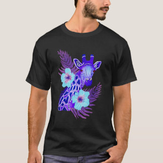 Schattigee Paarse Giraffe Oerwoud Safari African A T-shirt