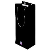 Schattigee Paarse Google Eyes Ghost: Spooky & Whim Wijn Cadeautas (Achterkant Gekanteld)