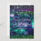 Schattigee paarse groene glitter kerst nieuwjaar (Voorkant)
