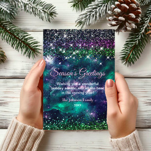 Schattigee paarse groene glitter kerst nieuwjaar