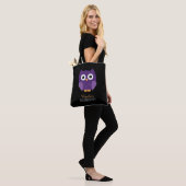 Schattigee Paarse Halloween Uil Kinder Tote Bag (Op model)